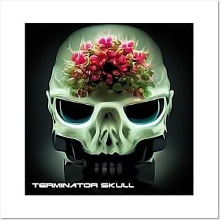 terminator skull Posters and Art